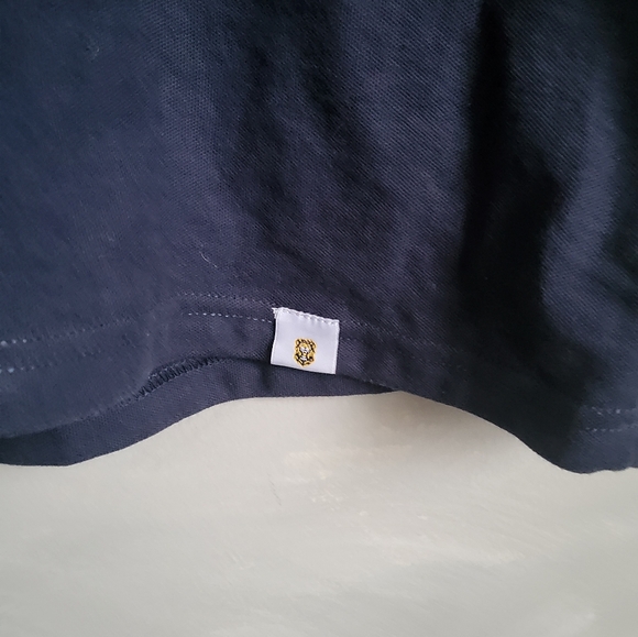 Men's Spergo Spell-out Logo Polo Navy Blue Sz XXL - Picture 3 of 6